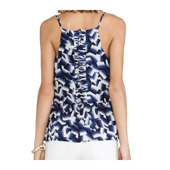 GREYLIN Trina Silk Peplum Tank - Picture 2 of 6